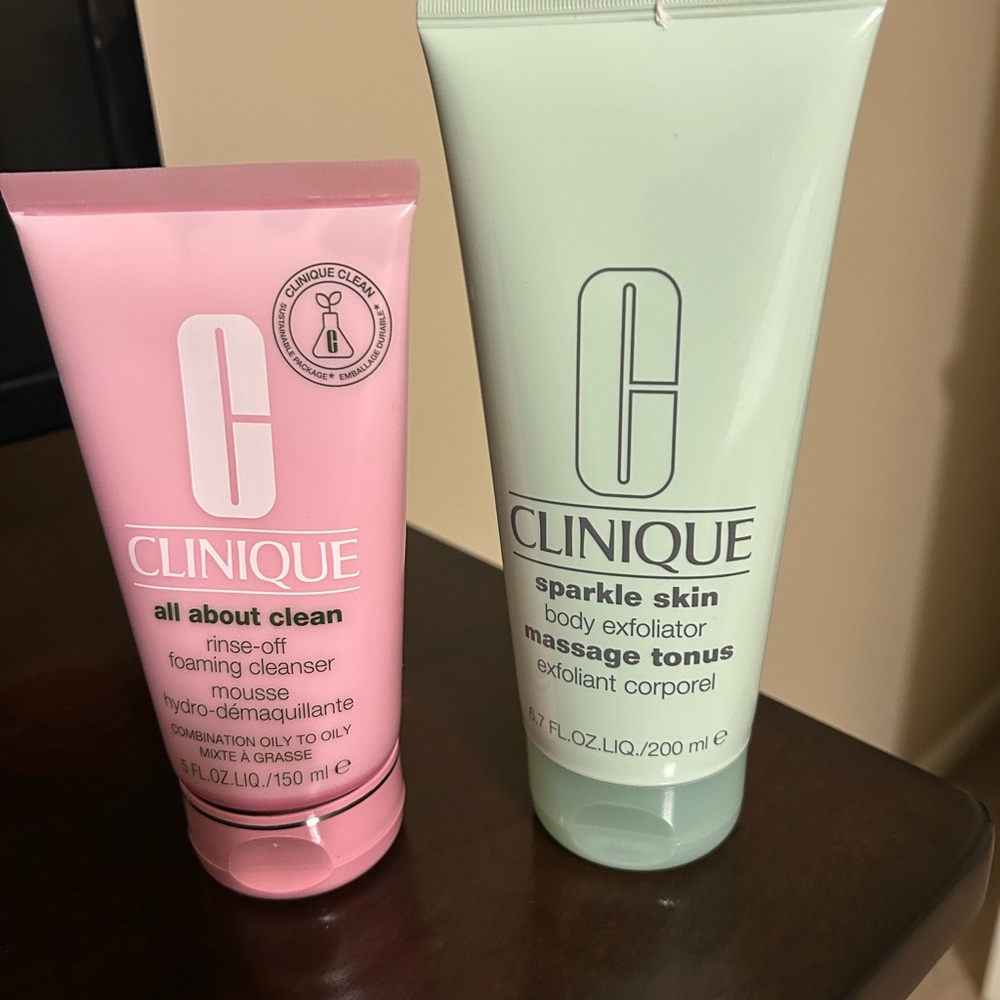 Clinique All about clean and Sparkle body exfoliate